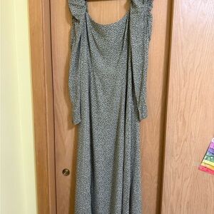 & Other Stories Black and White Maxi Dress